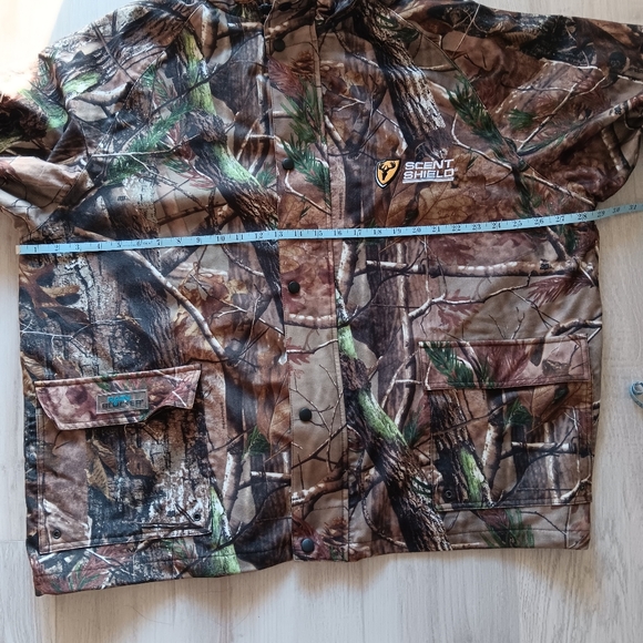Realtree Scent Shield Camo Rain Blocker Coat Hooded Scent Blocker Hunting 2XL - Picture 9 of 16
